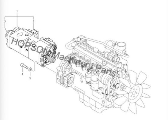 赤いDX150のためのDoosanの掘削機の油圧ポンプK5V80DTP 14531859